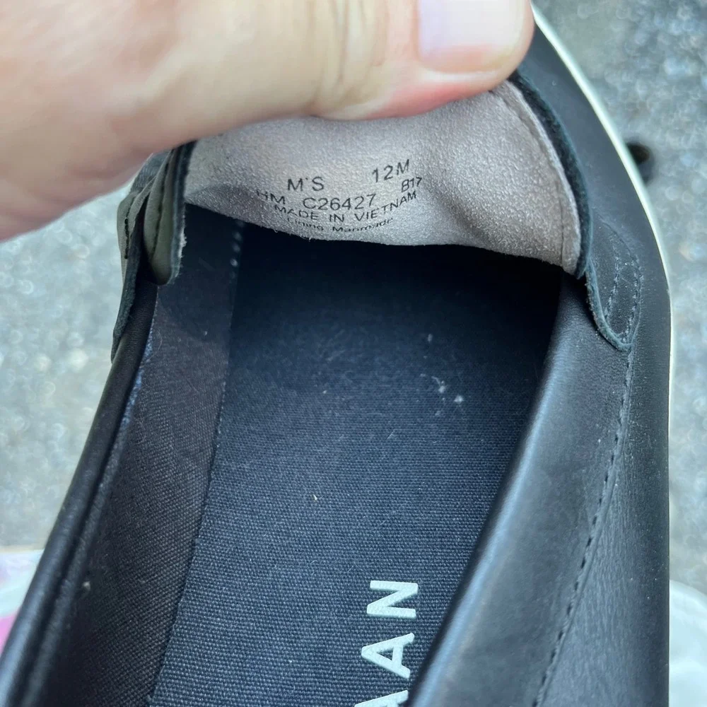 Cole Haan Mens Grand Crosscourt Penny Loafer Black Leather Sneakers Size 12